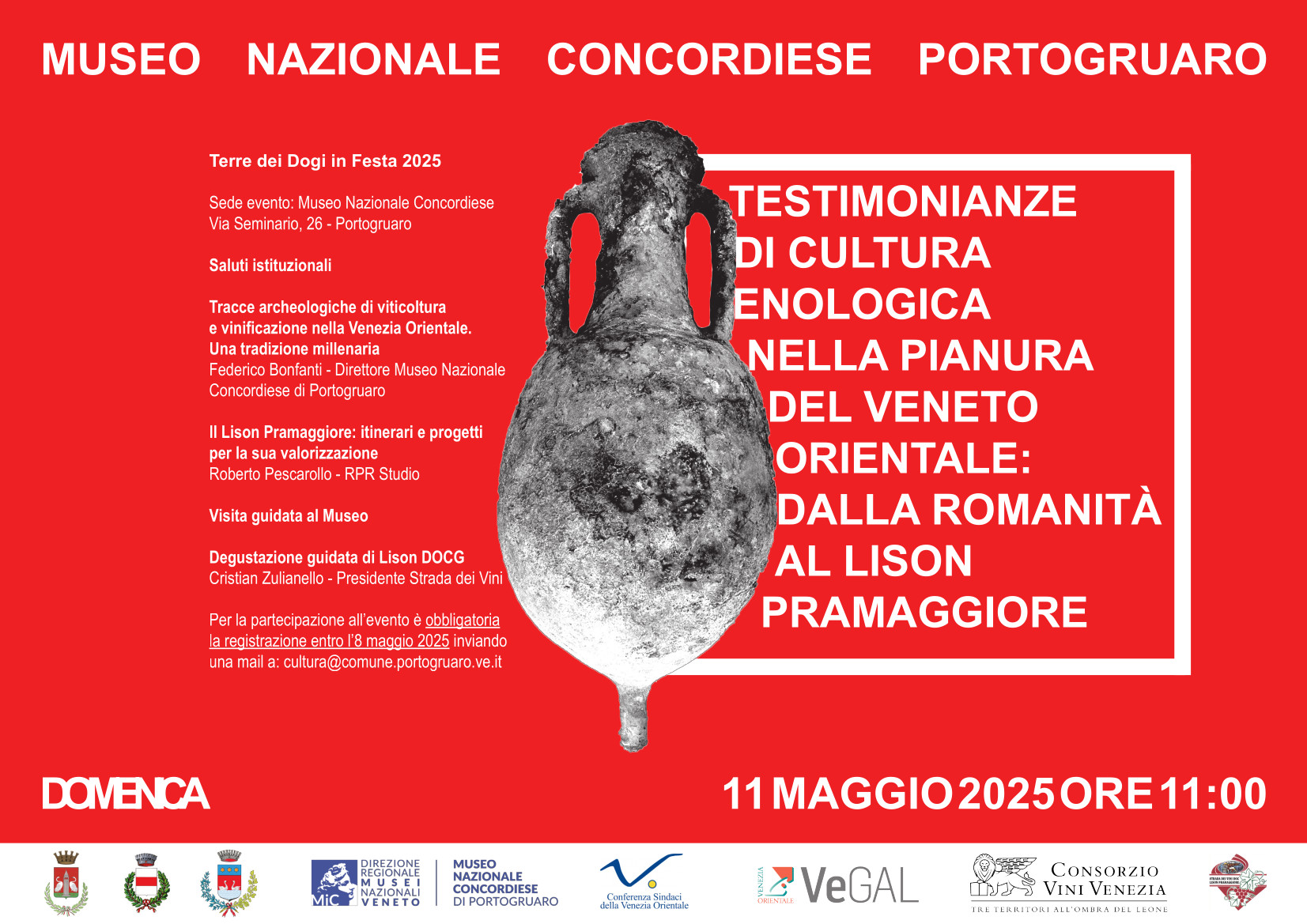 Testimonianze di cultura enologica nella pianura del Veneto Orientale: dalla romanità al Lison Pramaggiore l Masterplan del Vino al Museo Nazionale Concordiese di Portogruaro